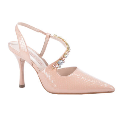 SLINGBACK NUDE CON PIEDRAS Y TEXTURA
