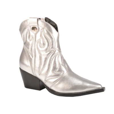 BOTIN COURO SILVER