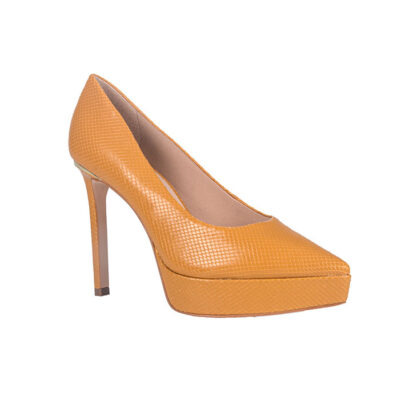 STILETTO CON PLATAFORMA MOSTAZA