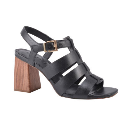 SANDALIA NEGRA CON TACO BLOQUE