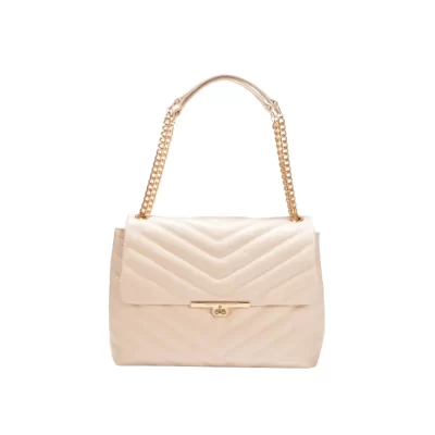 Cartera De Hombro off white Matelassê Cuero