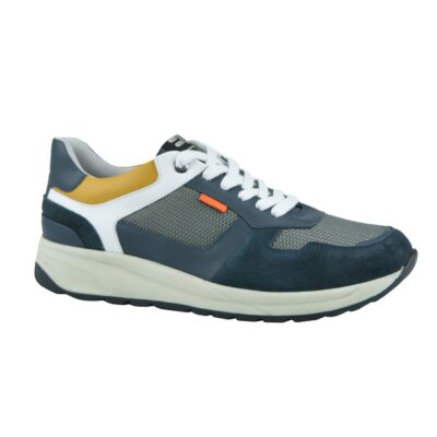 TENIS CUERO MULTICOLOR AZUL GRIS