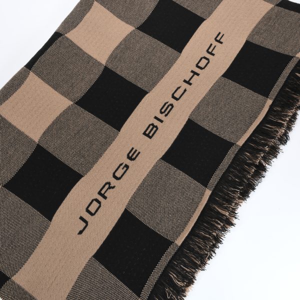 CHAL TEJIDO JB BEIGE Y NEGRO - Imagen 3