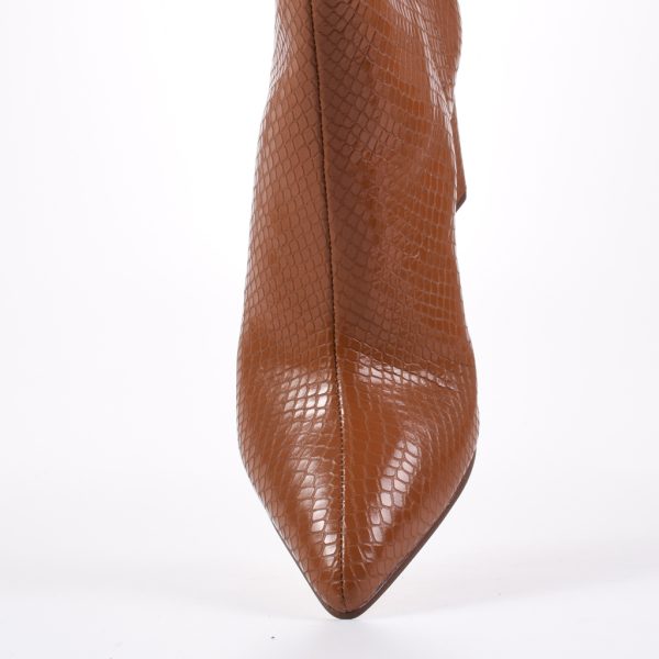 BOTIN  CUERO SNAKE NEW CANELA - Imagen 3