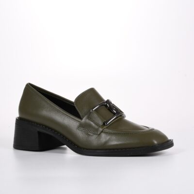 LOAFERS CUERO NEW VERDE MILITAR