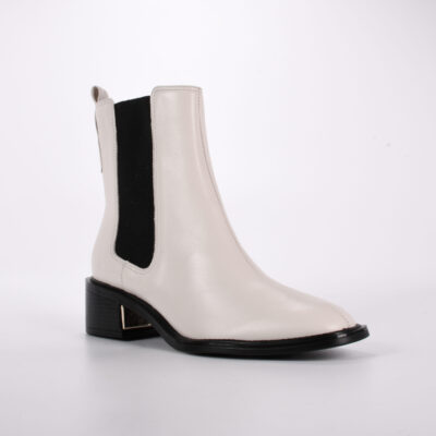 BOTIN CUERO OFF WHITE