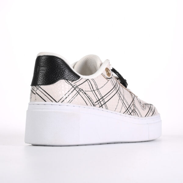 TENIS CUERO LINE BLANCO Y NEGRO - Imagen 2