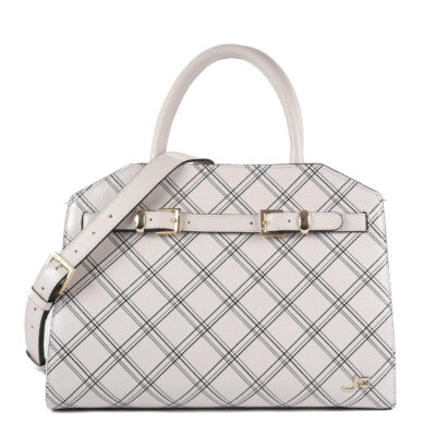 CARTERA CUERO NEGRO Y BLANCO