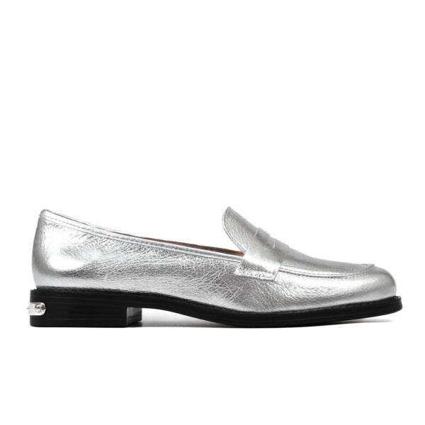 MOCASIN CUERO PLATEADOS