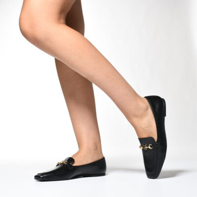 MOCASIN CUERO NAPA NEGRO