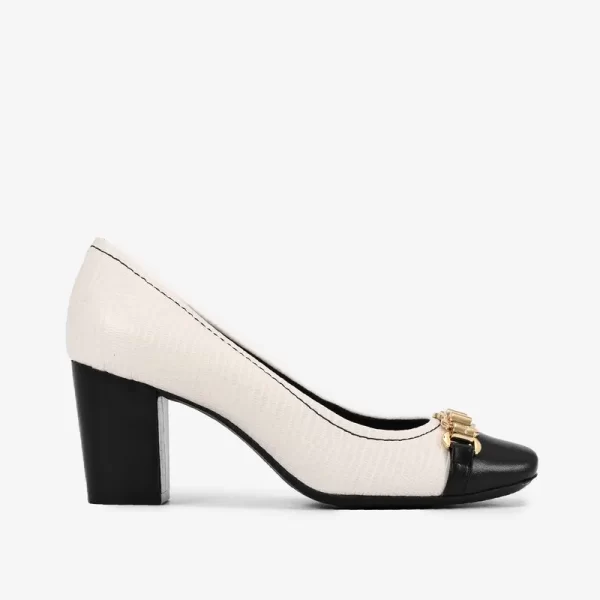 SCARPIN CUERO COURO LEZARD FLYBLANCO