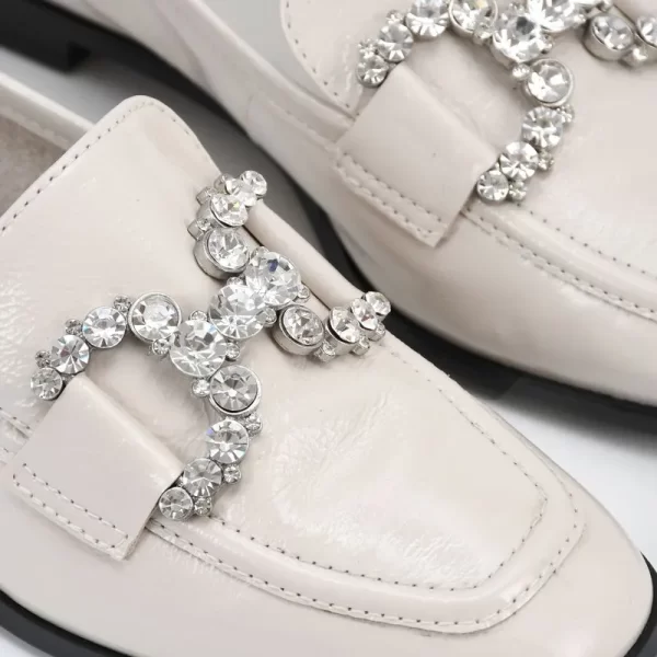 MOCASIN COURO CRINKLE BLANC - Imagen 3