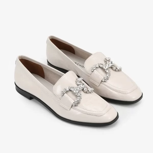 MOCASIN COURO CRINKLE BLANC