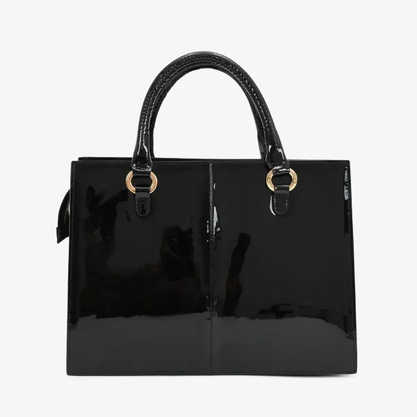 CARTERA CUERO NEGRO VERNIZ - Imagen 5