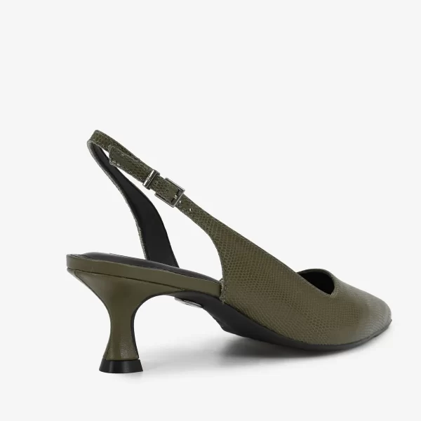 SLINGBACK  CUERO SNAKE OLIVE - Imagen 5