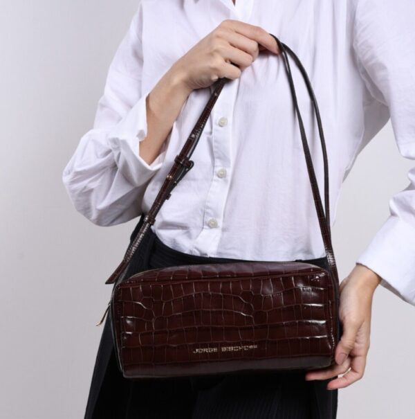 A+ CARTERA HOMBRO MARRON CROCO - Imagen 2