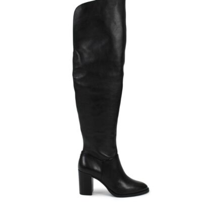 A+ BOTA CUERO CAÑA ALTA NEGRO