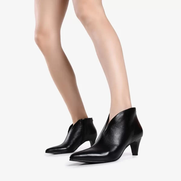 A+ BOTIN  PUNTUDO CUERO PRETO - Imagen 2