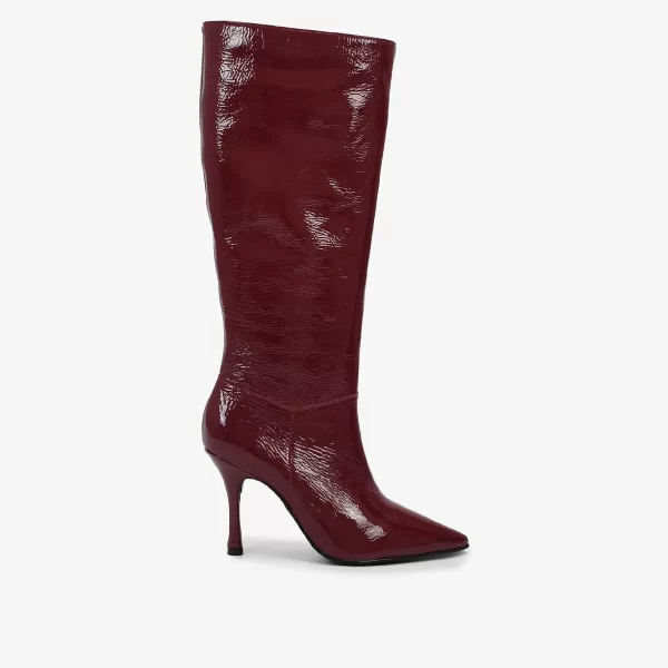 A+ BOTA LARGA CUERO  VERNIZ CHERRY - Imagen 2