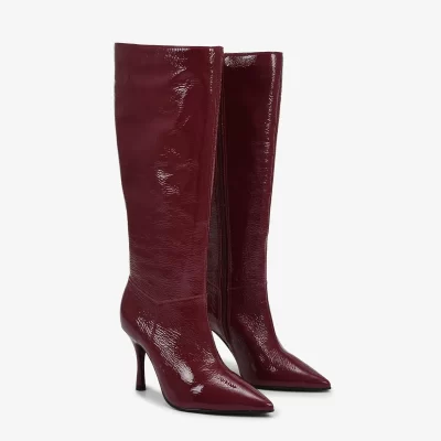 A+ BOTA LARGA CUERO  VERNIZ CHERRY