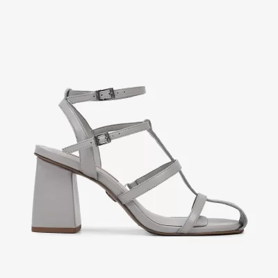 A+ SANDALIA CUERO  CANGREJERA  GRIS