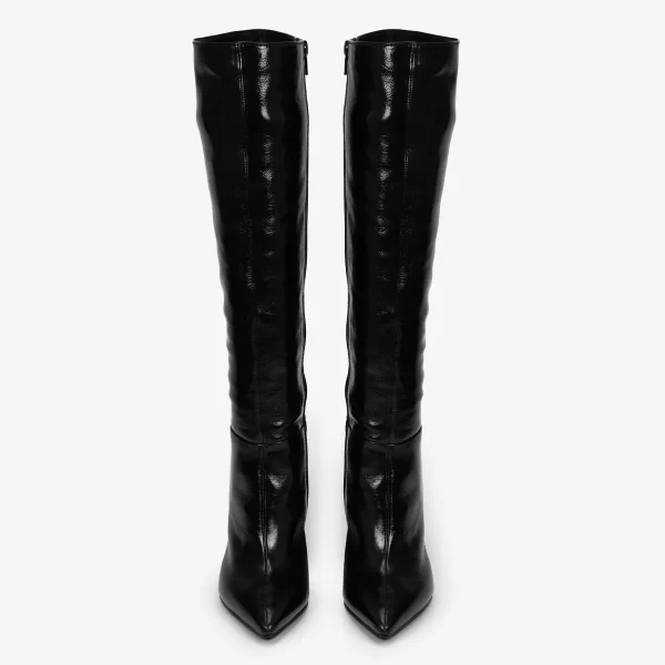 A+ BOTA  CAÑA ALTA VERNIZ CUERO  PRETO - Imagen 5