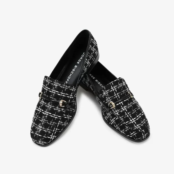 A+ MOCASIN TENCIDO  PRETO / BLANC - Imagen 4