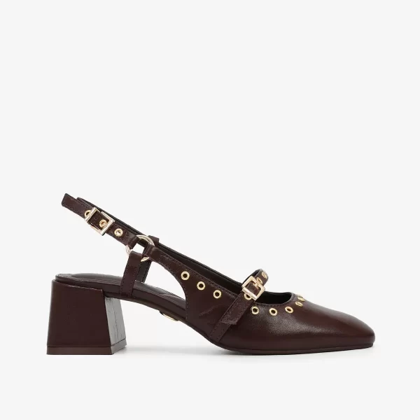 A+ SLINGBACK CUERO  MARRON - Imagen 2
