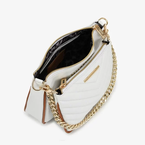 A+ . CARTERA 3 EN 1 OFF WHITE CON STRAP CAMEL - Imagen 5