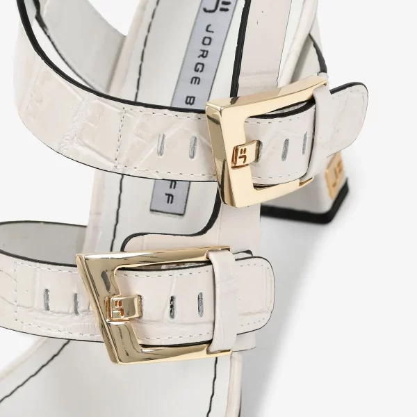 A+ . SANDALIA CUERO CROCCO BLANC - Imagen 5
