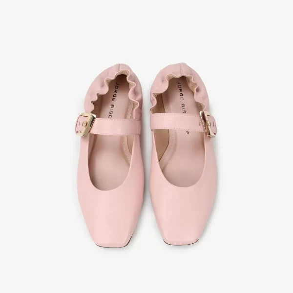 A+ . BAILARINA COURO NAPA  ROSA NUDE - Imagen 5