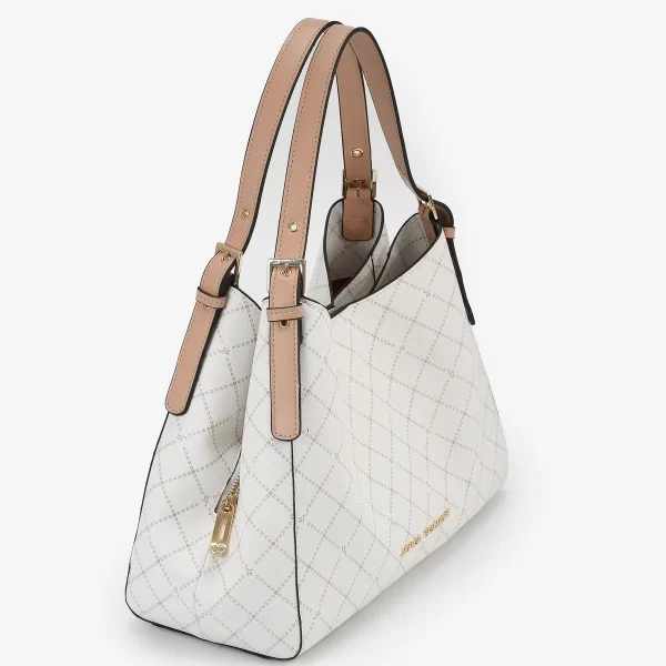 CARTERA DE HOMBRO MONOCROMADA OFF  WHITE - Imagen 4