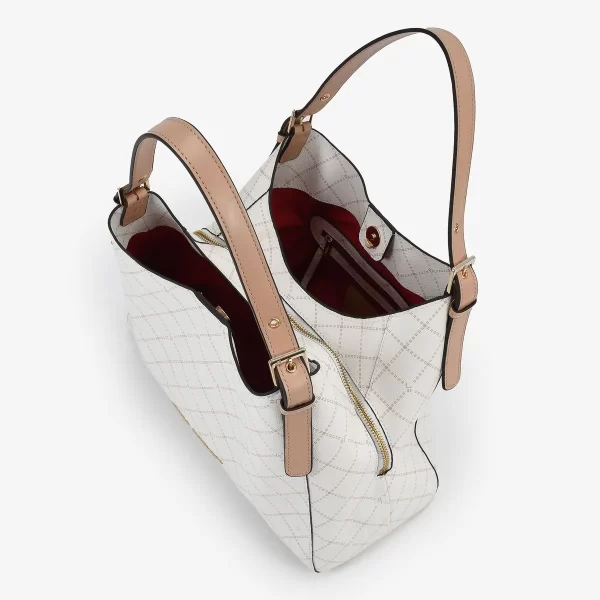 CARTERA DE HOMBRO MONOCROMADA OFF  WHITE - Imagen 5