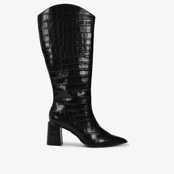 A+ . BOTA CROCO VERNIZ PRETO