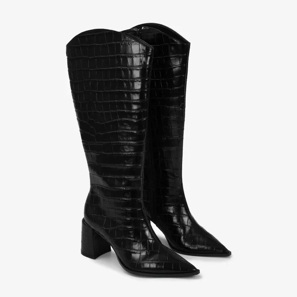 A+ . BOTA CROCO VERNIZ PRETO - Imagen 4