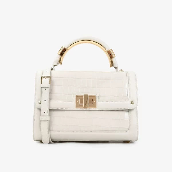CARTERA CROCO FLOTER BLANC