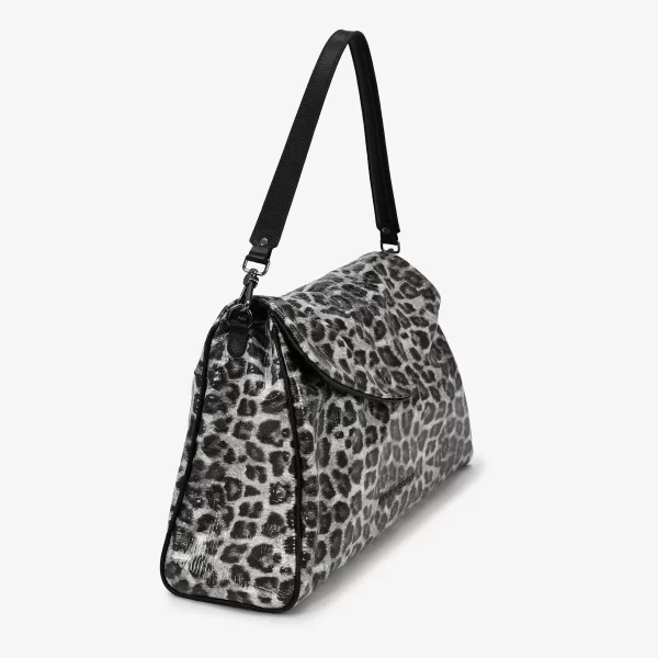 A+ . CARTERA  COURO  PRINT GLOW PRETO/ BRANCO - Imagen 4