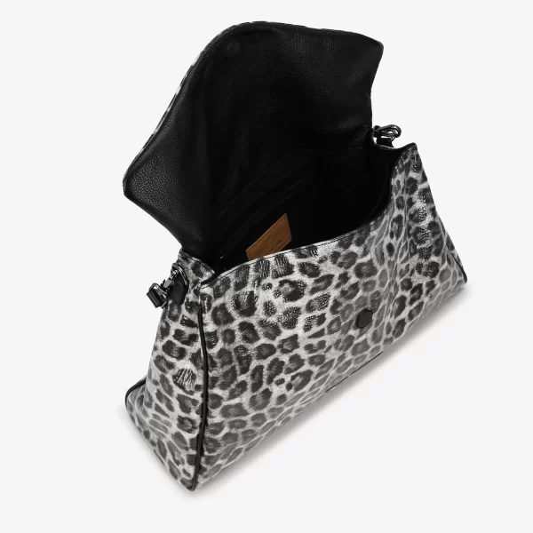 A+ . CARTERA  COURO  PRINT GLOW PRETO/ BRANCO - Imagen 5