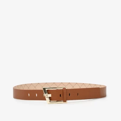 CINTURON CUERO FHEBILLA TRIANGULAR FRESH CANELA