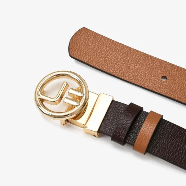 A+ . CINTURON CUERO FLOTER FRESH PRETO /MONOGRAMA CAFÉ - Imagen 6