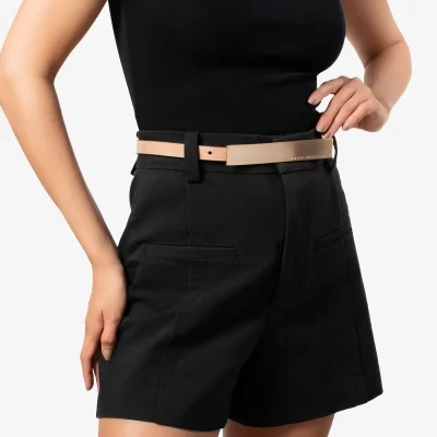 CINTURON CUERO PLACA CASEINADO VITRO NATURAL