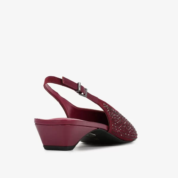 A+ . SLINGBACK CUERO BRILLO CHERRY - Imagen 7