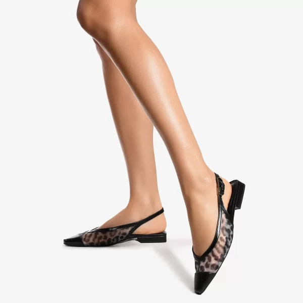A+ . SLINGABCK FLAT PRINT BLANC / PRETO - Imagen 6