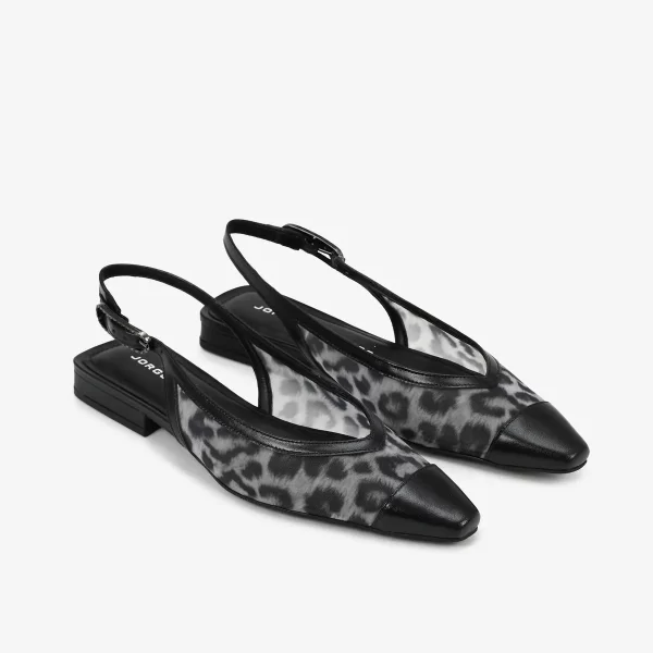 A+ . SLINGABCK FLAT PRINT BLANC / PRETO - Imagen 5