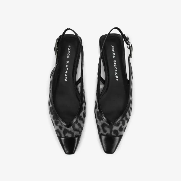 A+ . SLINGABCK FLAT PRINT BLANC / PRETO - Imagen 4
