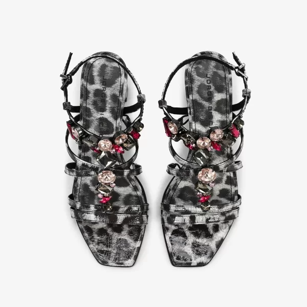 A+ . SANDALIA ANIMAL PRINT GLOWPRETO / BLANC - Imagen 3
