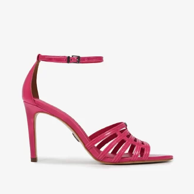 SANDALIA CUERO FUCSIA