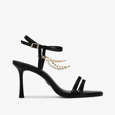 SANDALIA CUERO PRETO   CADENA