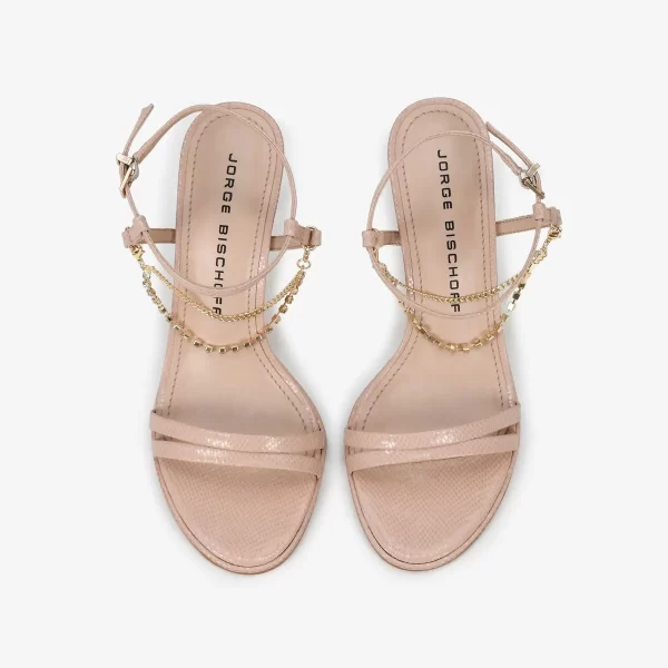 A+ . SANDALIA  CON CADENA CUERO ROSA - Imagen 3