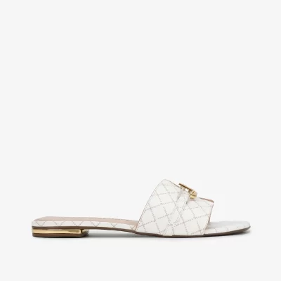 SANDALIA  FLAT MONOGRAMA OFF WHITE